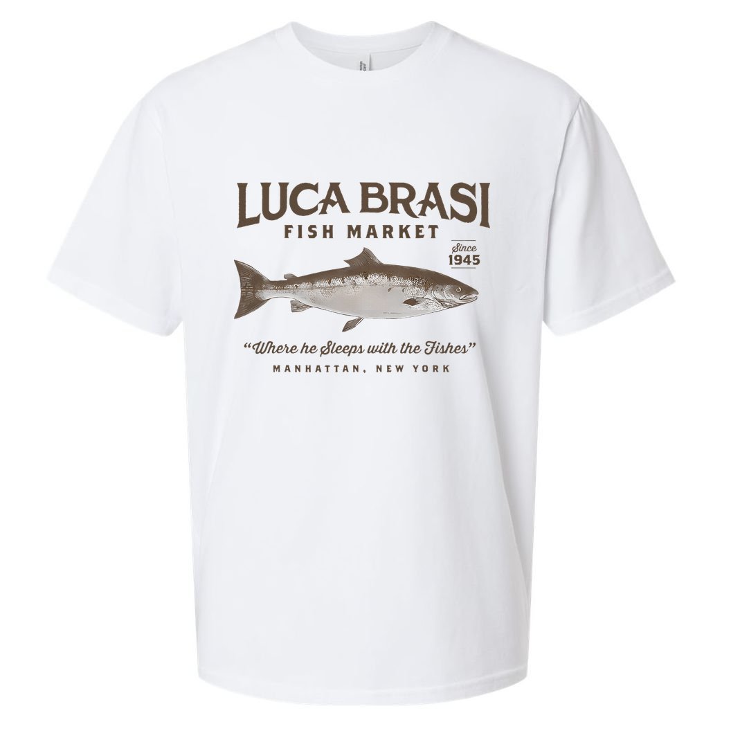 Luca Brasi Fish Market Est 1945 Fishing Sueded Cloud Jersey T-Shirt