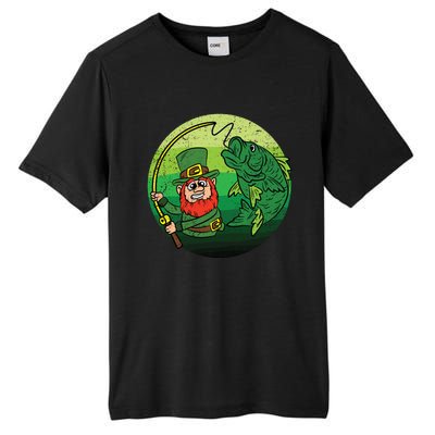 Leprechaun Bass Fishing St Patricks Day Irish Fisher Gift Tall Fusion ChromaSoft Performance T-Shirt