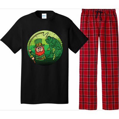 Leprechaun Bass Fishing St Patricks Day Irish Fisher Gift Pajama Set