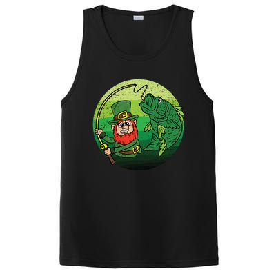 Leprechaun Bass Fishing St Patricks Day Irish Fisher Gift PosiCharge Competitor Tank