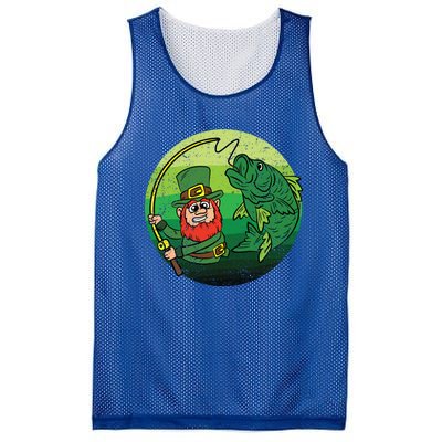 Leprechaun Bass Fishing St Patricks Day Irish Fisher Gift Mesh Reversible Basketball Jersey Tank