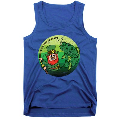 Leprechaun Bass Fishing St Patricks Day Irish Fisher Gift Tank Top