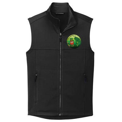 Leprechaun Bass Fishing St Patricks Day Irish Fisher Gift Collective Smooth Fleece Vest