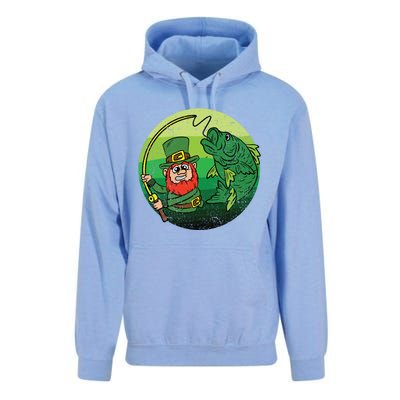 Leprechaun Bass Fishing St Patricks Day Irish Fisher Gift Unisex Surf Hoodie