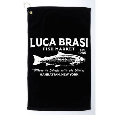 Luca Brasi Fish Market The Godfather Est 1945 Fishing Golf Towel
