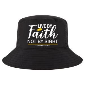 Live By Faith Not By Sight Bible Quote Cool Comfort Performance Bucket Hat