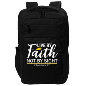 Live By Faith Not By Sight Bible Quote Impact Tech Backpack