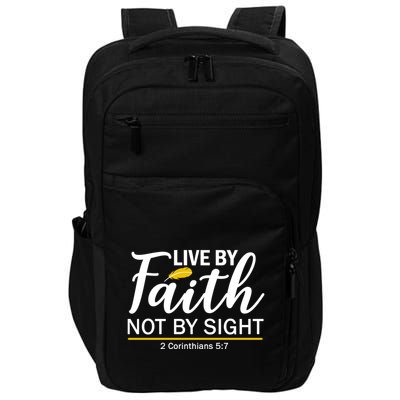 Live By Faith Not By Sight Bible Quote Impact Tech Backpack