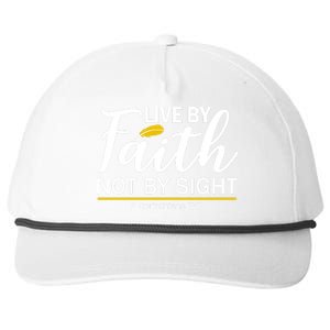 Live By Faith Not By Sight Bible Quote Snapback Five-Panel Rope Hat