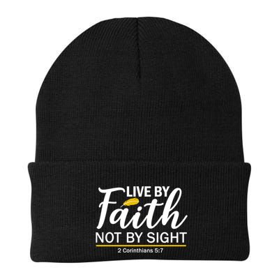 Live By Faith Not By Sight Bible Quote Beanie