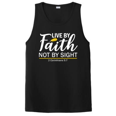 Live By Faith Not By Sight Bible Quote PosiCharge Competitor Tank