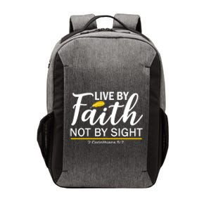 Live By Faith Not By Sight Bible Quote Vector Backpack