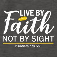 Live By Faith Not By Sight Bible Quote Vector Backpack