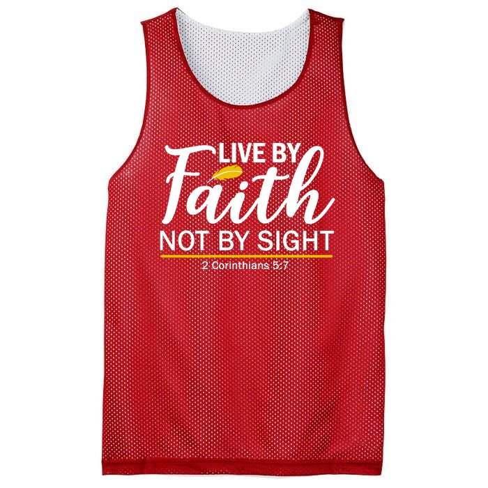 Live By Faith Not By Sight Bible Quote Mesh Reversible Basketball Jersey Tank