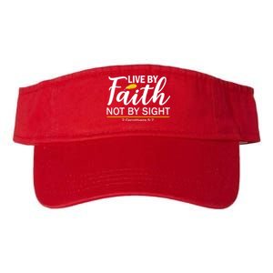 Live By Faith Not By Sight Bible Quote Valucap Bio-Washed Visor