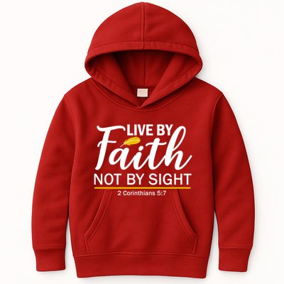 Live By Faith Not By Sight Bible Quote Kids Hoodie