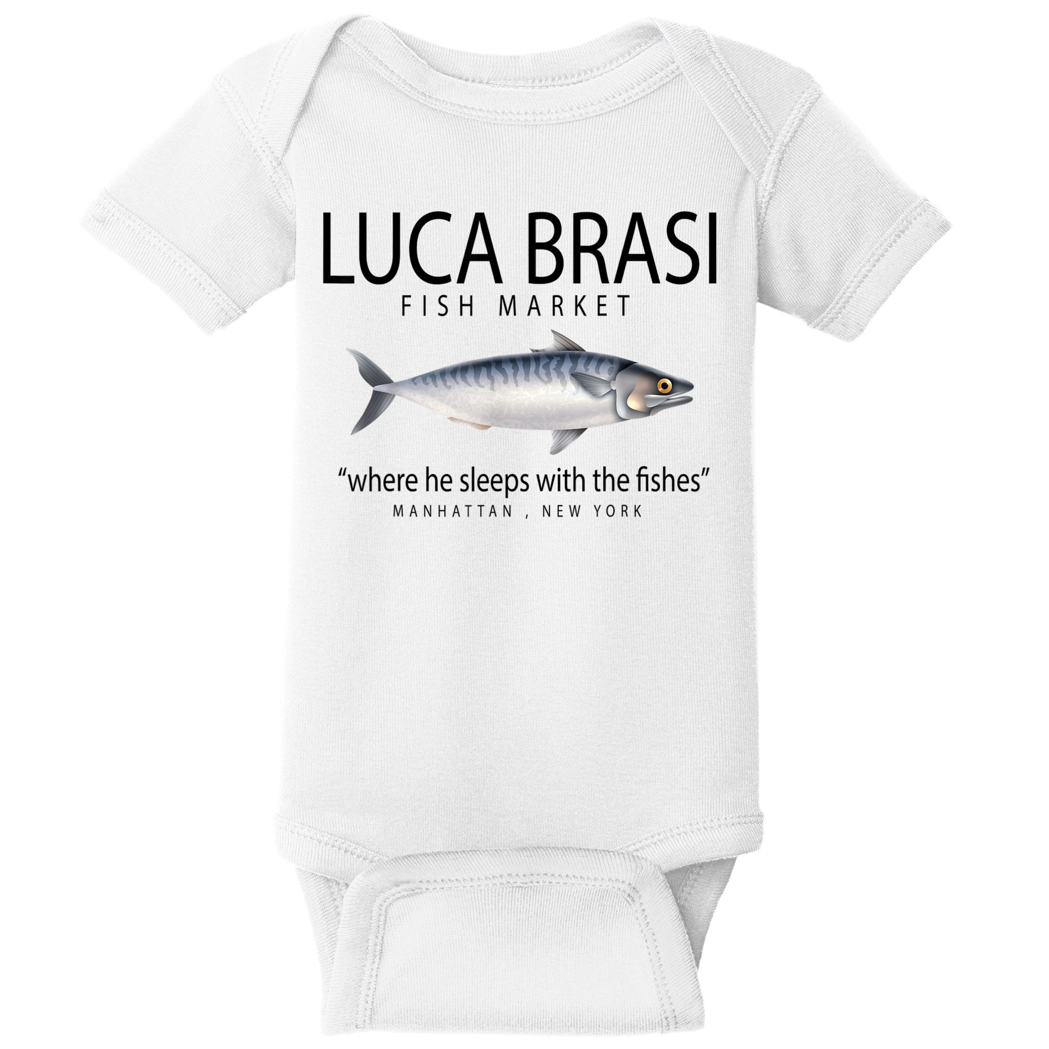 Luca Brasi Fish Market Baby Bodysuit