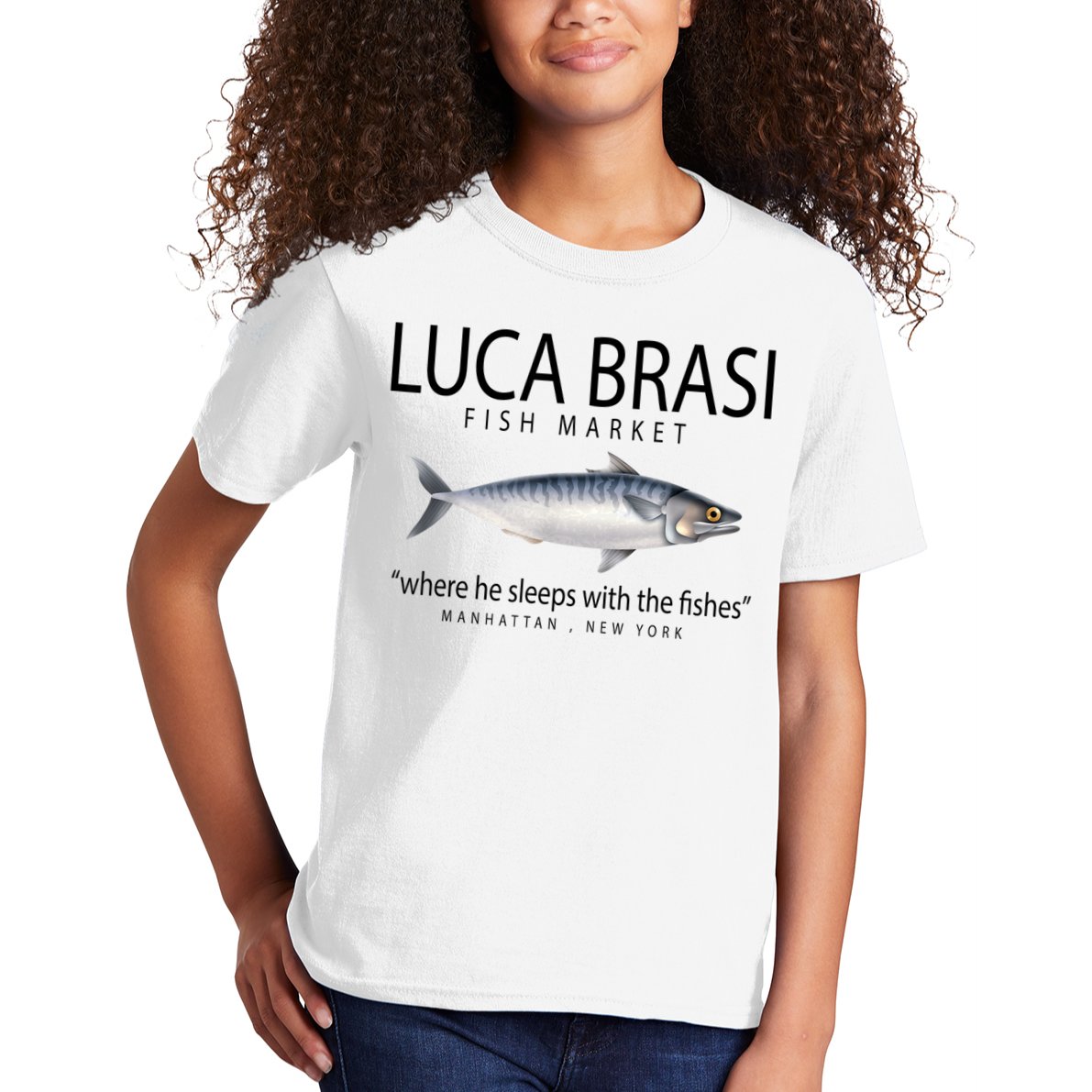 Luca Brasi Fish Market Kids T-Shirt