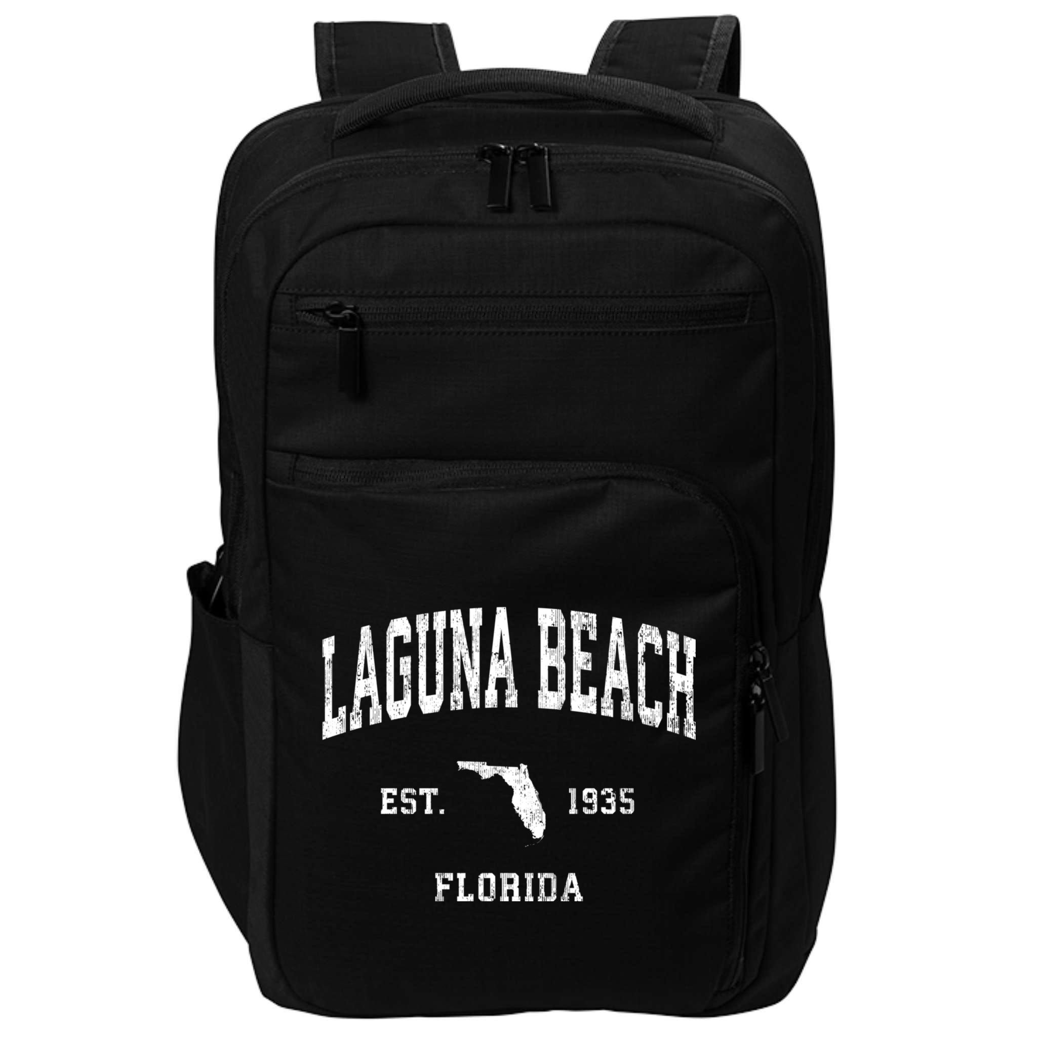 Laguna Beach Florida Fl Vintage Athletic Sports Impact Tech Backpack