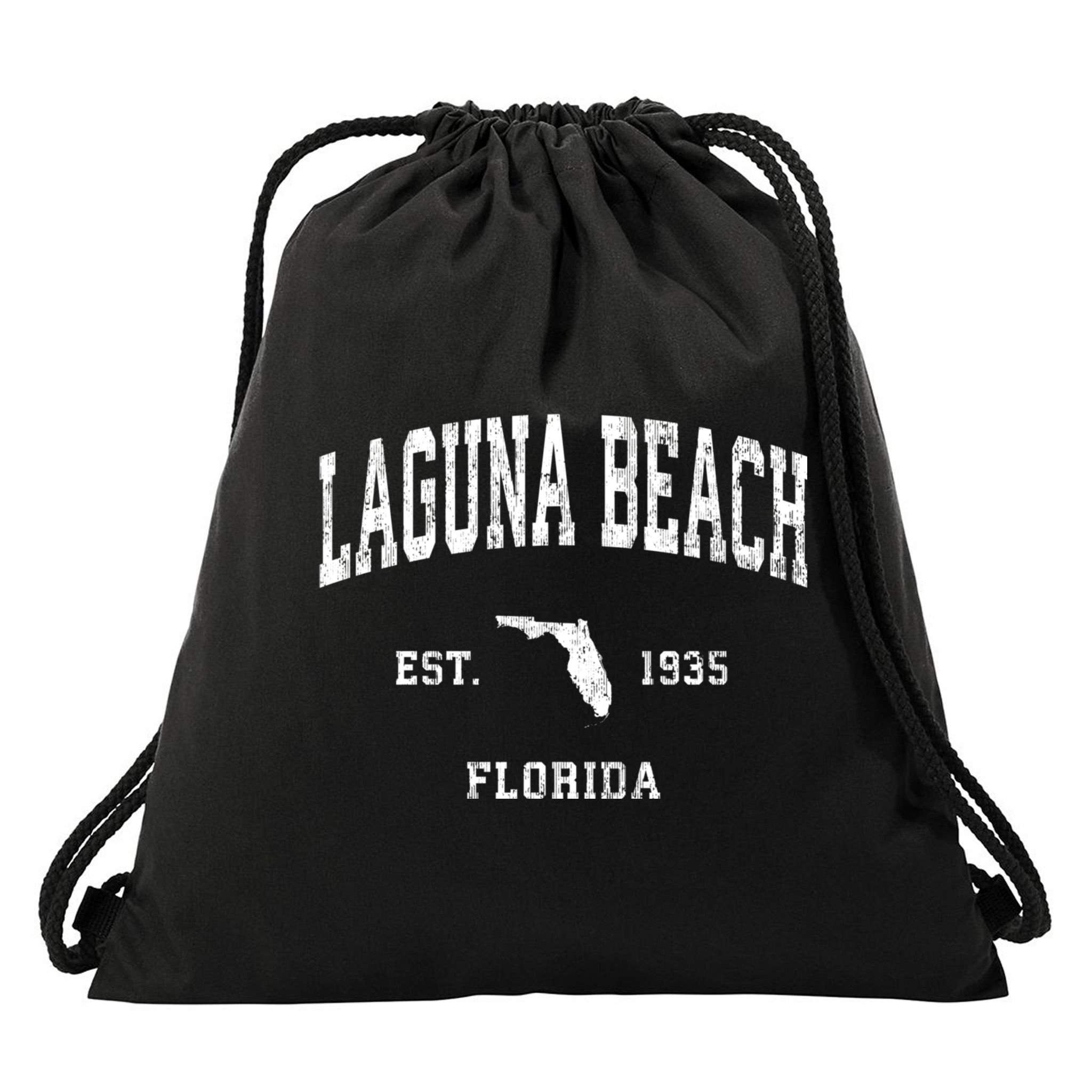 Laguna Beach Florida Fl Vintage Athletic Sports Drawstring Bag