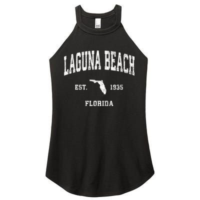 Laguna Beach Florida Fl Vintage Athletic Sports Women's Perfect Tri Rocker Tank