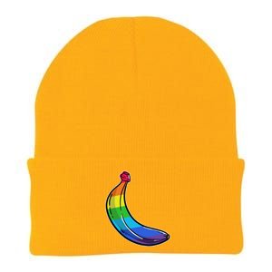 Lgbtq Banana Funny Pride Graphic Cute Rainbow Style Gift Knit Cap Winter Beanie