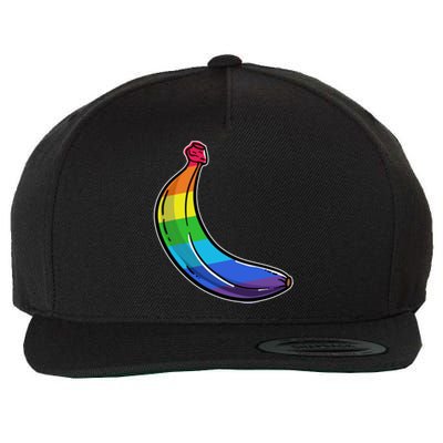 Lgbtq Banana Funny Pride Graphic Cute Rainbow Style Gift Wool Snapback Cap