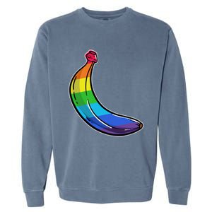 Lgbtq Banana Funny Pride Graphic Cute Rainbow Style Gift Garment-Dyed Sweatshirt