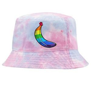 Lgbtq Banana Funny Pride Graphic Cute Rainbow Style Gift Tie-Dyed Bucket Hat