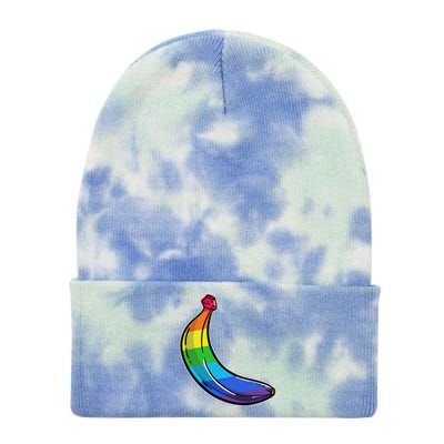 Lgbtq Banana Funny Pride Graphic Cute Rainbow Style Gift Tie Dye 12in Knit Beanie