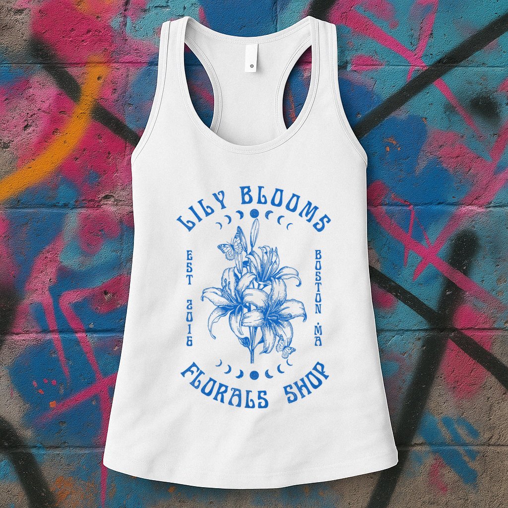 Lily Blooms Floral Shop Lily Flowers Lily Foral Lovers Womens Tank Top