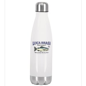 Luca Brasi Fish Market The Godfather Est 1945 Fishing Stainless Steel Insulated Water Bottle