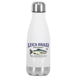 Luca Brasi Fish Market The Godfather Est 1945 Fishing Stainless Steel Insulated Water Bottle