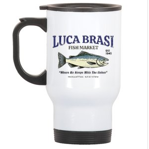 Luca Brasi Fish Market The Godfather Est 1945 Fishing Stainless Steel Travel Mug