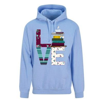 Love Books Flowers And Stripes Gift Unisex Surf Hoodie