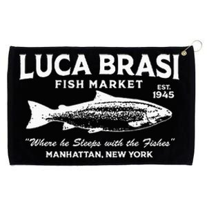 Luca Brasi Fish Market The Godfather Est 1945 Fishing Grommeted Golf Towel