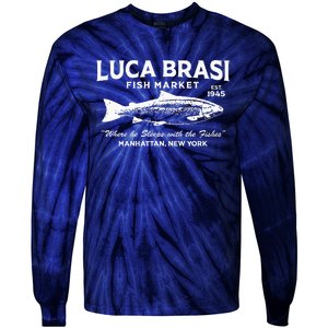 Luca Brasi Fish Market The Godfather Est 1945 Fishing Tie-Dye Long Sleeve Shirt