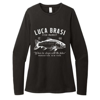 Luca Brasi Fish Market Est 1945 Fishing Womens CVC Long Sleeve Shirt