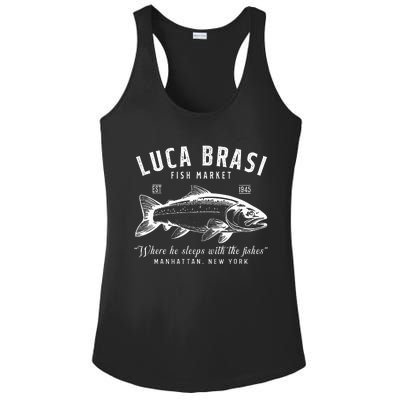 Luca Brasi Fish Market Est 1945 Fishing Ladies PosiCharge Competitor Racerback Tank