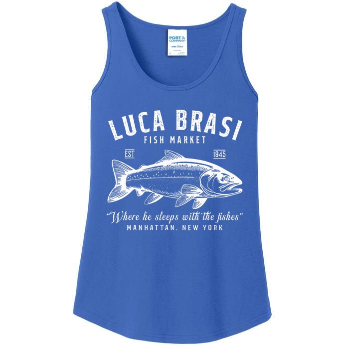 Luca Brasi Fish Market Est 1945 Fishing Ladies Essential Tank