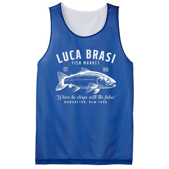 Luca Brasi Fish Market Est 1945 Fishing Mesh Reversible Basketball Jersey Tank