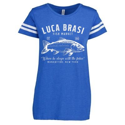 Luca Brasi Fish Market Est 1945 Fishing Enza Ladies Jersey Football T-Shirt