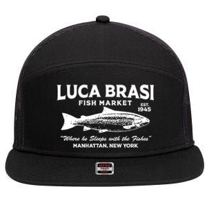 Luca Brasi Fish Market The Godfather Est 1945 Fishing 7 Panel Mesh Trucker Snapback Hat