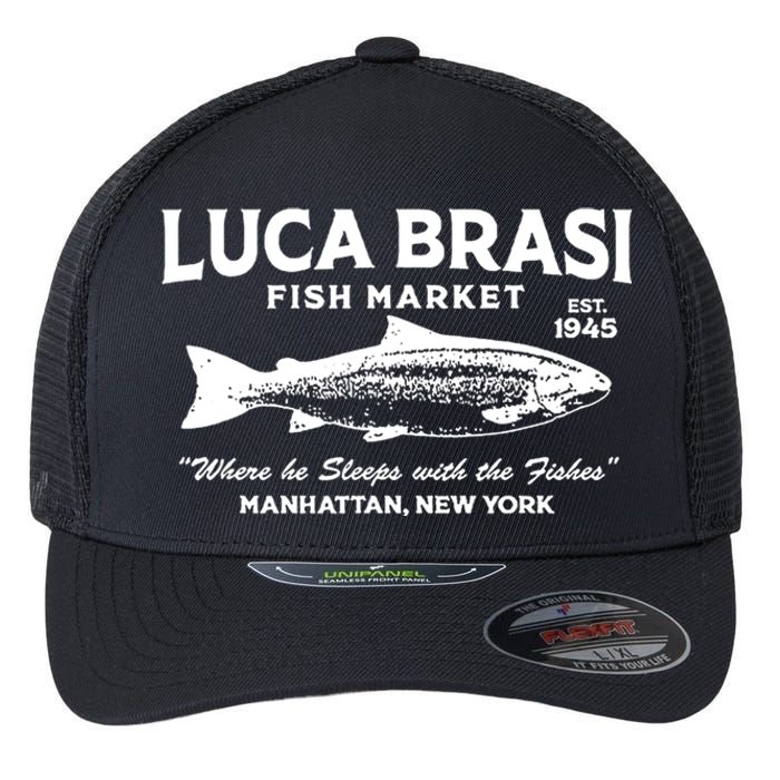 Luca Brasi Fish Market The Godfather Est 1945 Fishing Flexfit Unipanel Trucker Cap