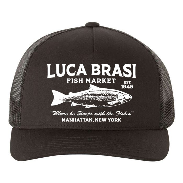 Luca Brasi Fish Market The Godfather Est 1945 Fishing Yupoong Adult 5-Panel Trucker Hat