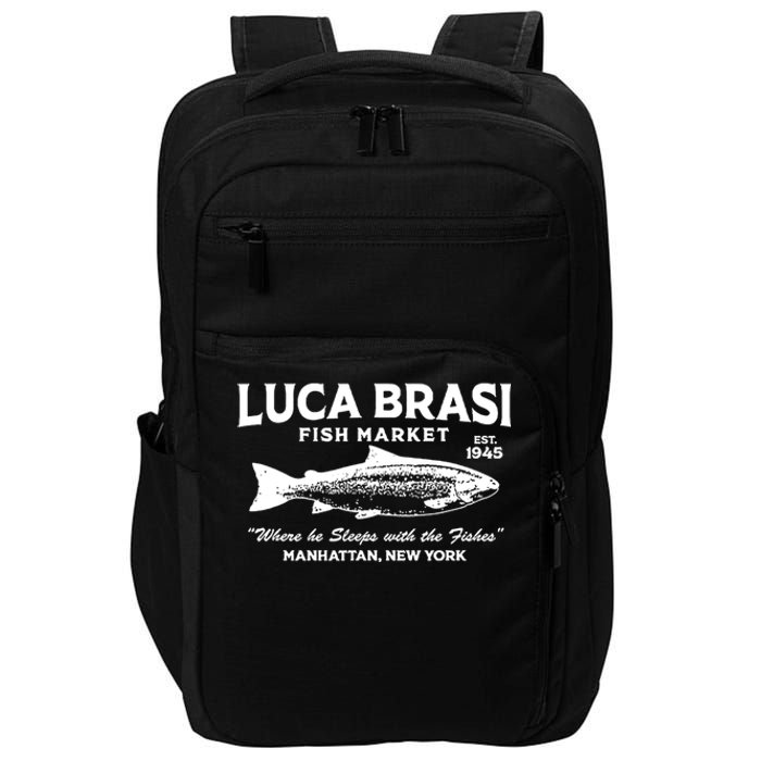 Luca Brasi Fish Market The Godfather Est 1945 Fishing Impact Tech Backpack