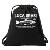 Luca Brasi Fish Market The Godfather Est 1945 Fishing Drawstring Bag