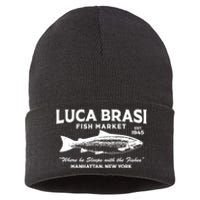 Luca Brasi Fish Market The Godfather Est 1945 Fishing Sustainable Knit Beanie