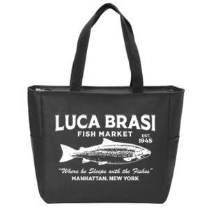 Luca Brasi Fish Market The Godfather Est 1945 Fishing Zip Tote Bag