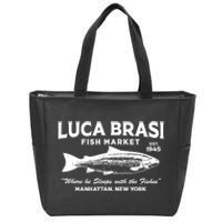 Luca Brasi Fish Market The Godfather Est 1945 Fishing Zip Tote Bag